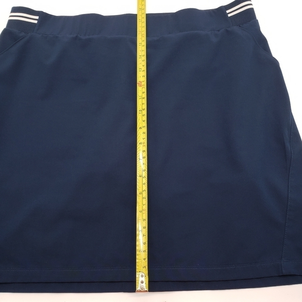 Tee Time women US Large navy skort stretch Poly Spandex stretch white accents - Picture 5 of 9